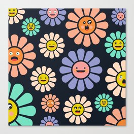Funny Flowers Canvas Print