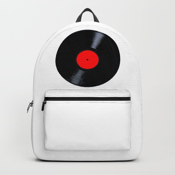 Blank Red Record Label Backpack