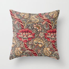 Vintage botanical pattern - William Morris Wandle Throw Pillow