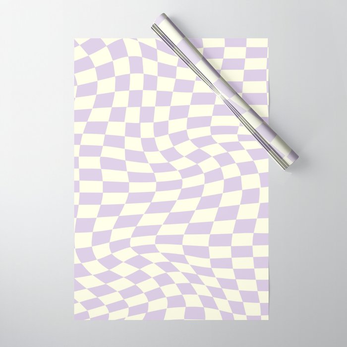 Warp Checker in Purple Wrapping Paper