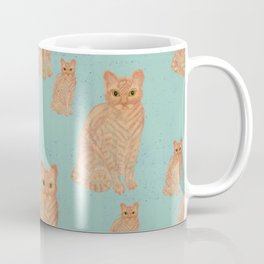 Devon Rex Cat Teal Coffee Mug