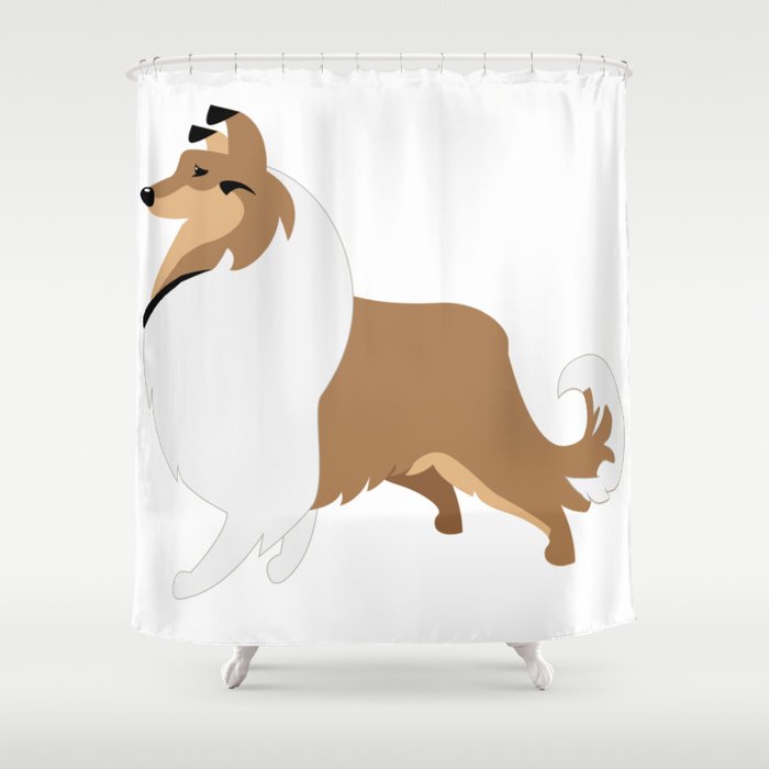 Collie Dog Shower Curtain