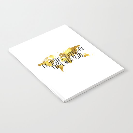 The World Belongs to those Who Read - Gold Notebook