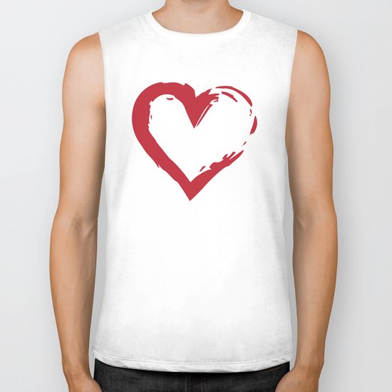 Heart Shape Symbol Biker Tank