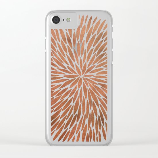 Rose Gold Burst Clear iPhone Case