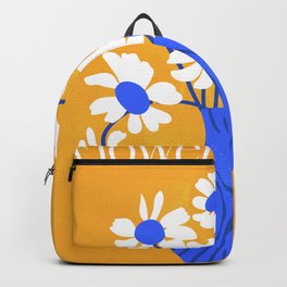 Flower Market 02: Los Angeles | Color Series Backpack | California, Botanical, Daisies, Mid Century, Pop, Floral, Vintage, Matisse, Art, Summer 