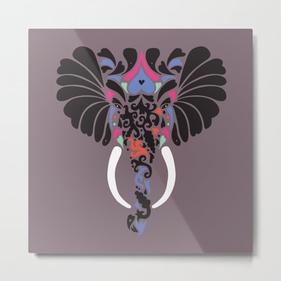 Asian Elephant Metal Print