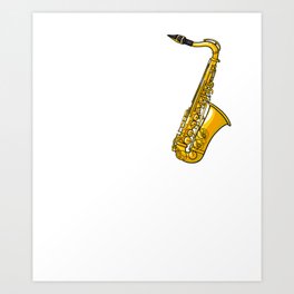 Saxophone Musician Alto Tenor Instrument Beginner Art Print