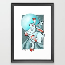 El conejo en la luna Framed Art Print