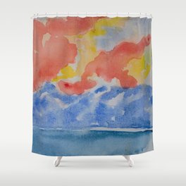 Abstract Beach Shower Curtain