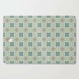 Geometrical fractal art of rectangles and fixtures of parallel structures and saturated colors 104 Cutting Board