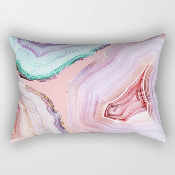Mineral Agates #Glam collection Rectangular Pillow