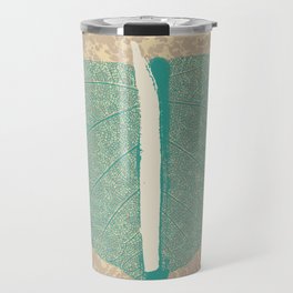 Abstract art gestual and organic, leaf structure Travel Mug