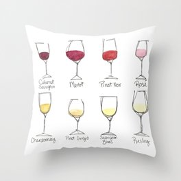 Colors of Wine Throw Pillow