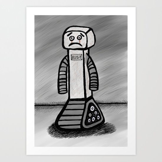 RU5-T the Robot Art Print