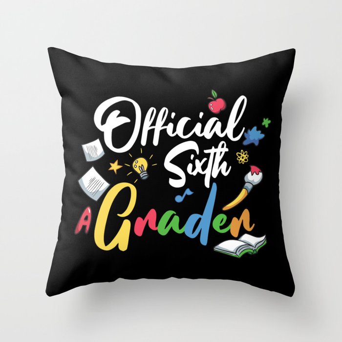 Official sixth Grader Throw Pillow