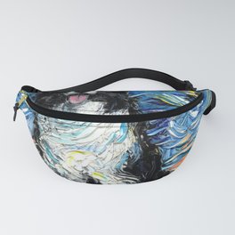 Border Collie Night Fanny Pack