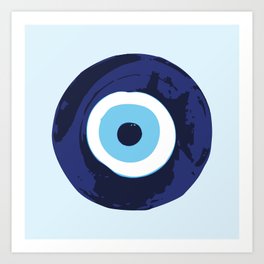 Evil Eye No. 2 | Nazar | Eyes | Superstition | Supernatural | Blue | Magic | Amulet | Art Print