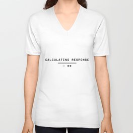 Calculating response - Person of Interest Unisex V-Neck