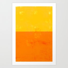 Sherbert Orange and Yellow Colors Art Print