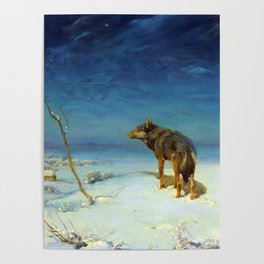 Alfred Wierusz-Kowalski The Lone Wolf Poster
