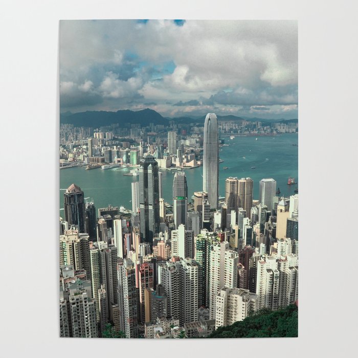 Hong Kong city scape Poster
