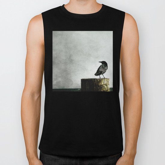 Crow at Sea Biker Tank