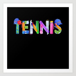 Tennis Tennis Racket Tennis Player Art Print