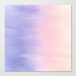 Pastel Lilac Lavender Pink Watercolor Brushstrokes Ombre Canvas Print
