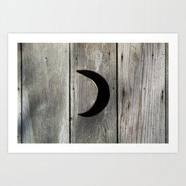 Outhouse Moon Art Print