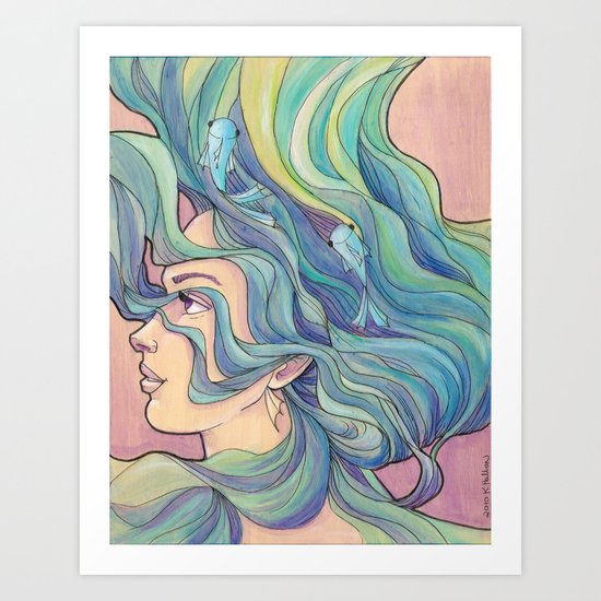 Ocean wave Art Print