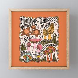 Mushrooms of Tennessee Framed Mini Art Print