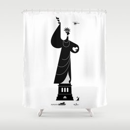 Lady Liberty Shower Curtain