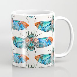 Ornamental Scarab – Turquoise & Coral Mug