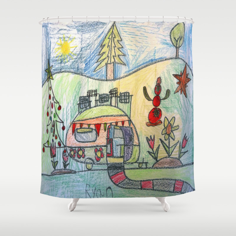 Christmas Camper Shower Curtain By Ryanvangogh Society6