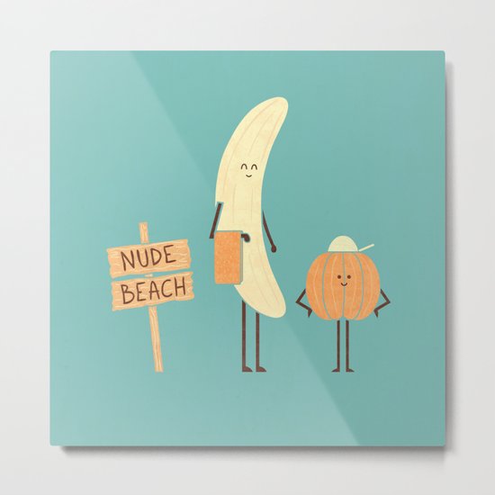 Nudists Metal Print