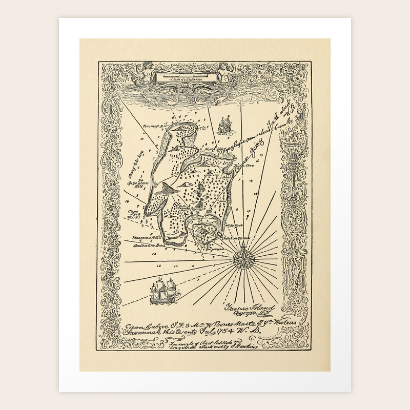 Vintage Treasure Island Pirate Map 1915 Art Print By Bravuramedia Society6