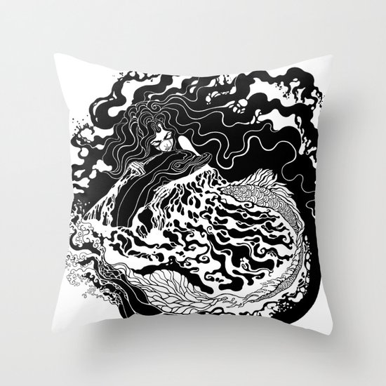 Little mermaid Throw Pillow