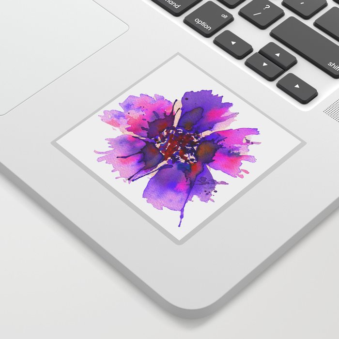 Watercolor Flower Splash - Magenta Sticker