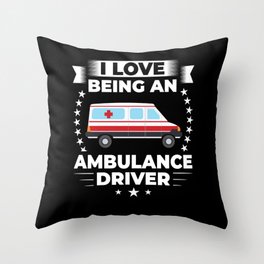 Ambulance Driver Emergency Medical Technician Throw Pillow