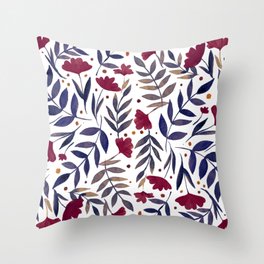 Magical garden - purple Throw Pillow