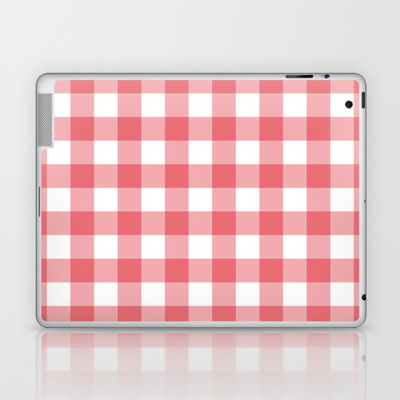Classic Check - watermelon pink Laptop & iPad Skin