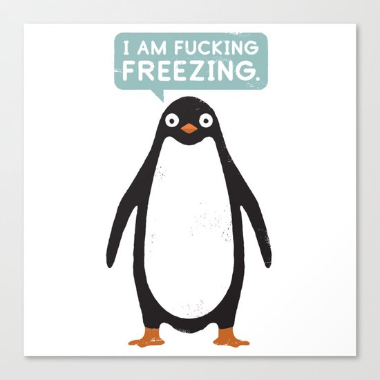 Talking Penguin Canvas Print
