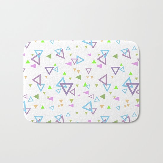 Abstract triangles pattern with triangular Bath Mat