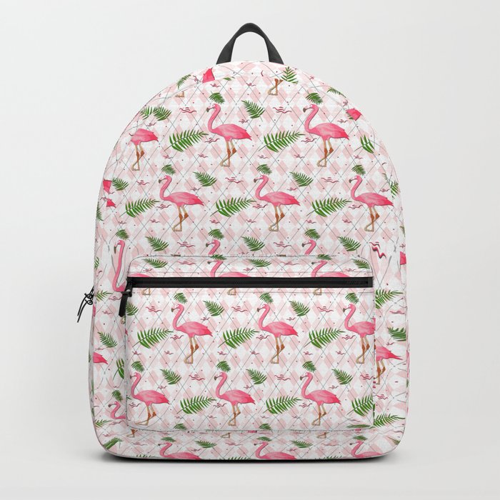Pretty In Pink Flamingo Backpack by Deena Rae