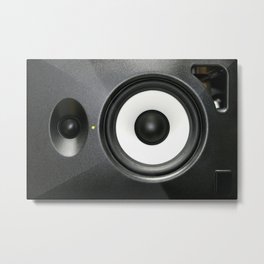 Loudspeaker Metal Print | Black, Amplifier, Equipment, Volume, Disco, White, Electronic, Loudspeakers, Surround, Acoustic 