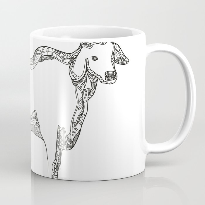 Brahman Bull Side Doodle Side Coffee Mug