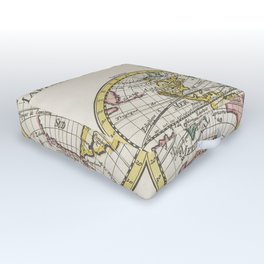Wereldkaart Mapemonde planisphere ou carte generale du monde (1735) from Daniel de Lafeuilledelete Outdoor Floor Cushion
