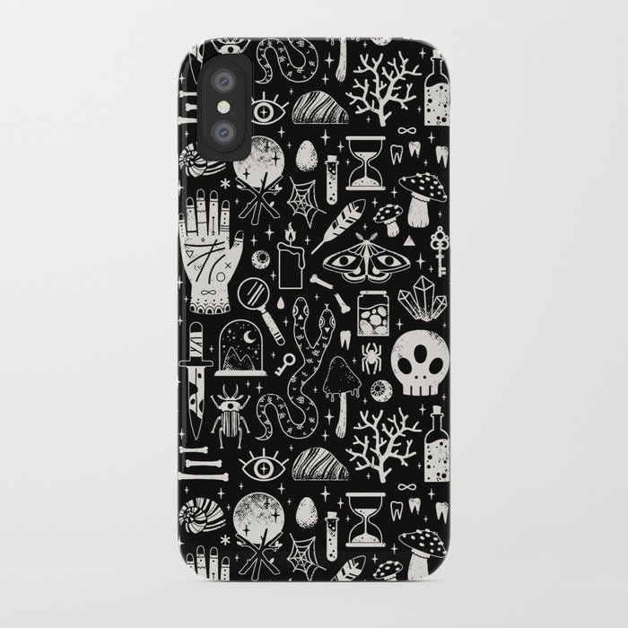 curiosities: bone black iphone case