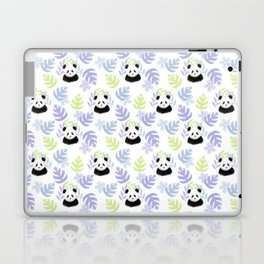 Honeydew, Lilac, and Sky Blue Panda Pattern - 1000Pandas by Amanda Roos Laptop Skin